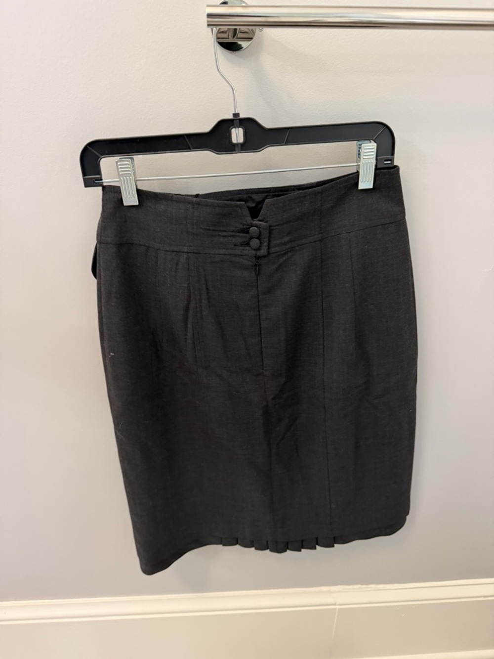 Nanette Lepore Black Pencil Skirt with Pleated Hem